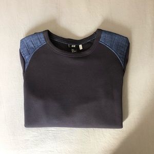 H&M NAVY BLUE SWEATER WITH SHOULDER DETAIL